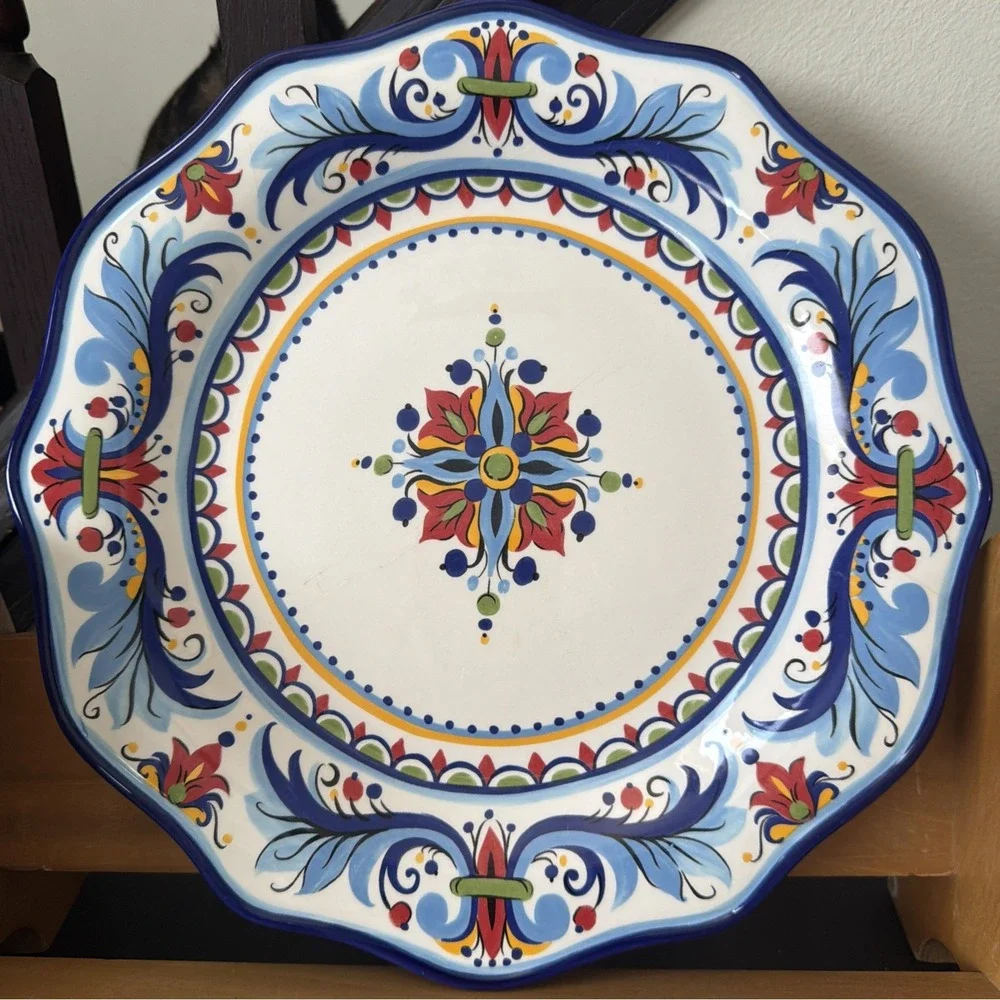 Handcrafted Espana Lifestyle San Marino Dinner Plate 11.25'' SomeScratch/Chips